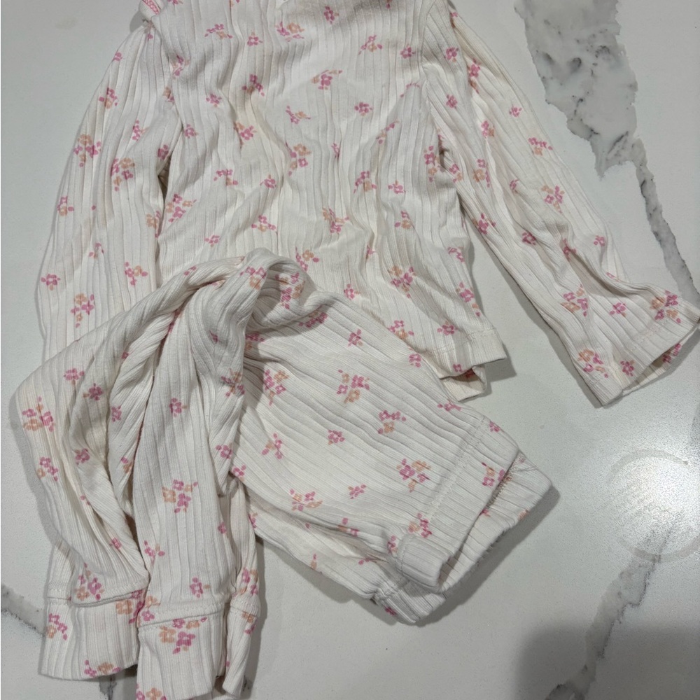 Cloud Island Pink Floral Pajama Set